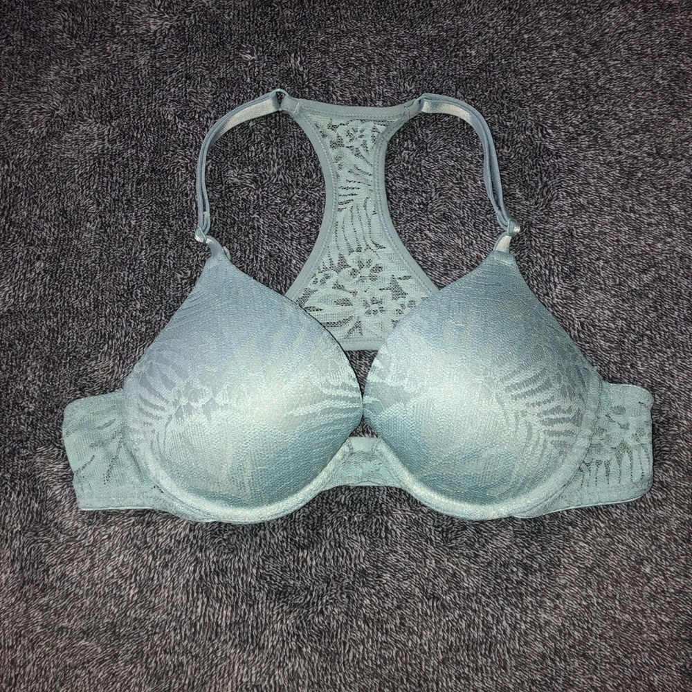 Blue/Green Push-up Bra